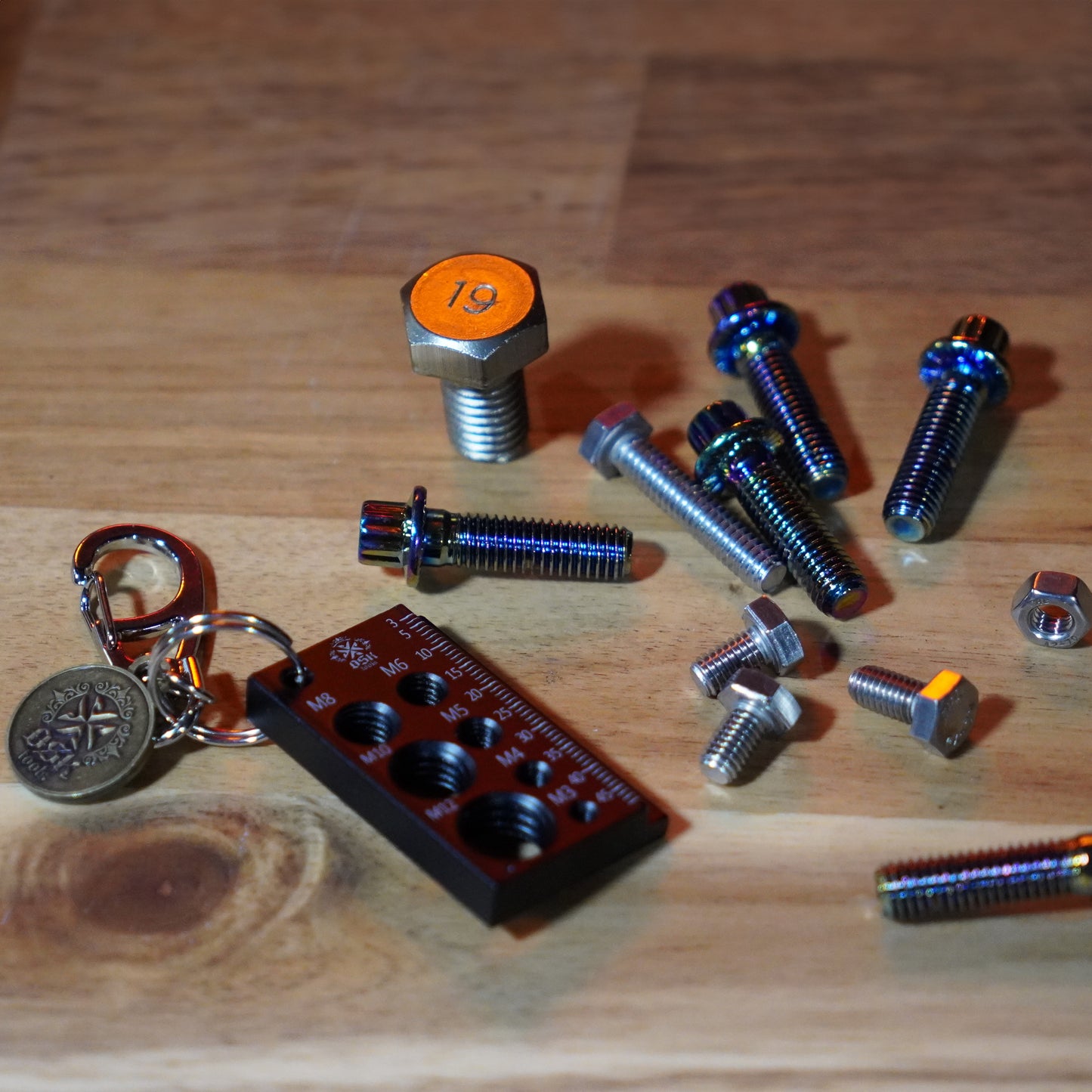 Simple Fastener Gauge Metric Keychain