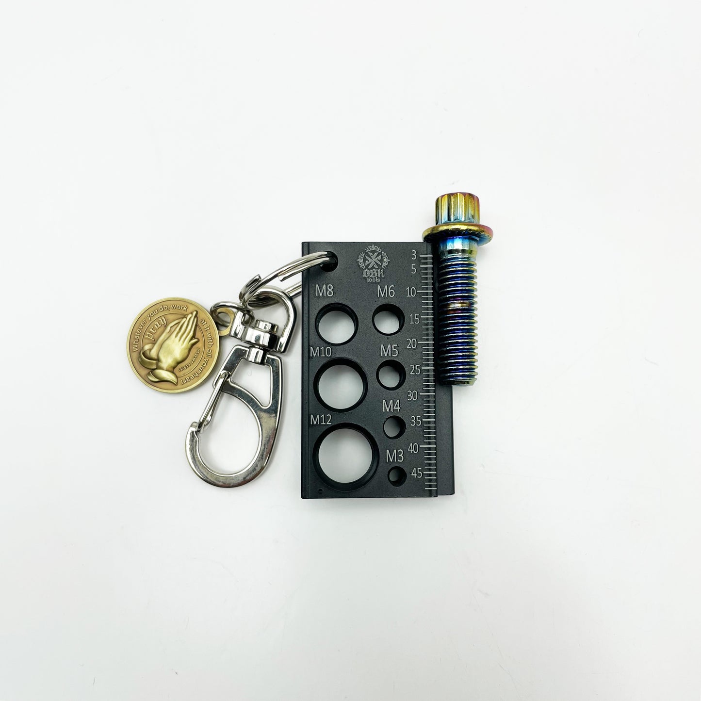 Simple Fastener Gauge Metric Keychain