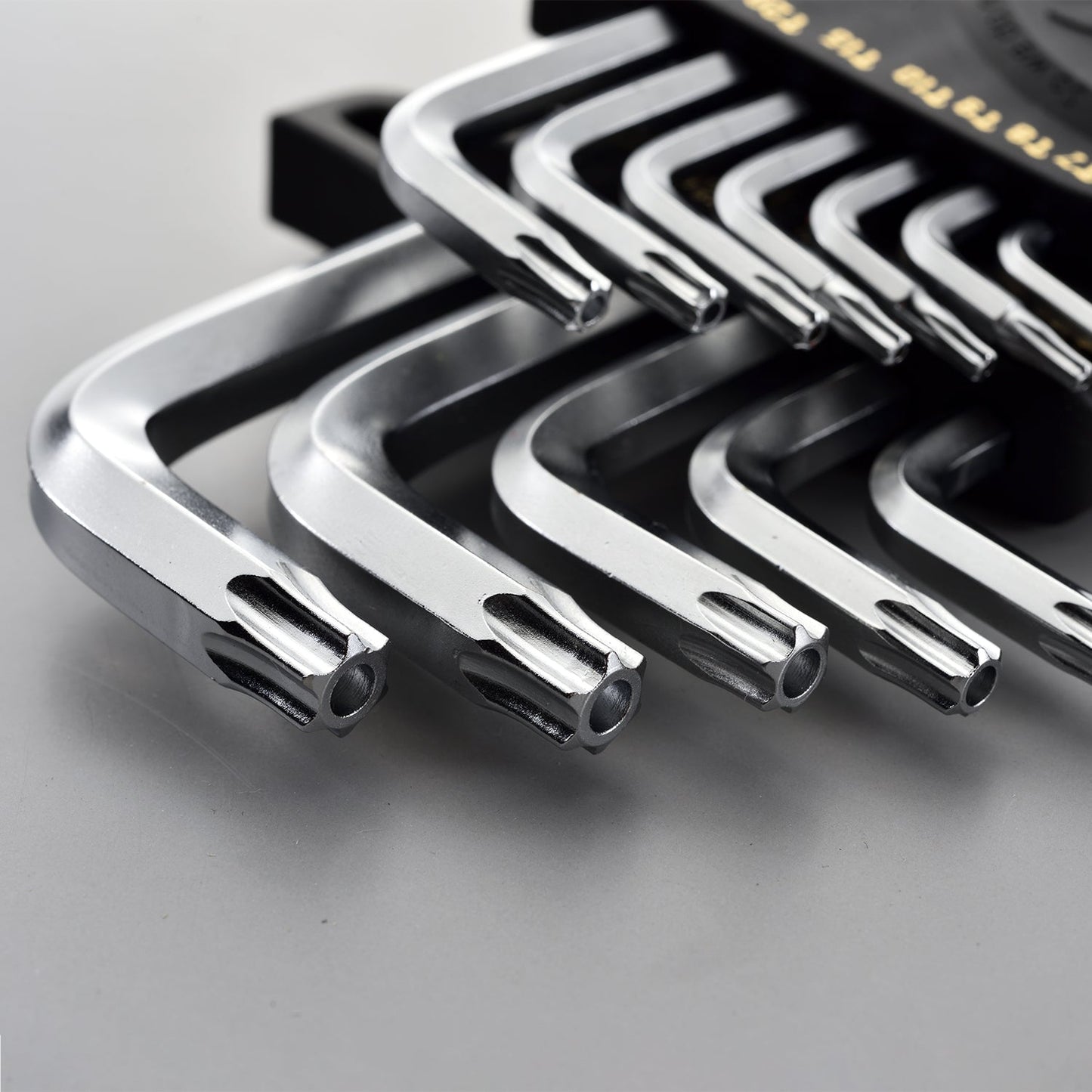 Long Arm Tamper Star Chromed Plated Hex Key Set, 12 PCS