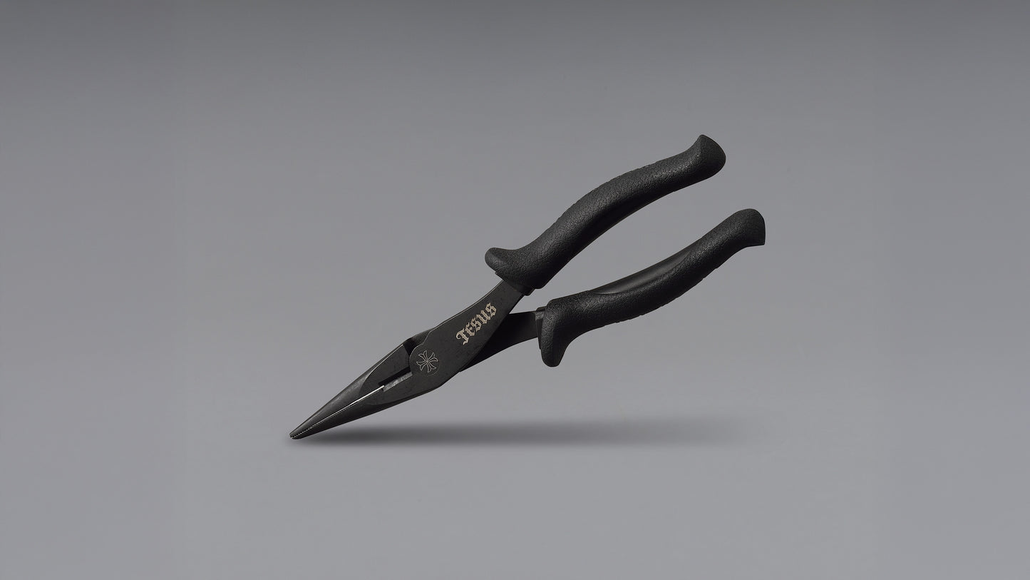 OSK 7 Inch Serrated Jaw Long Nose Pliers