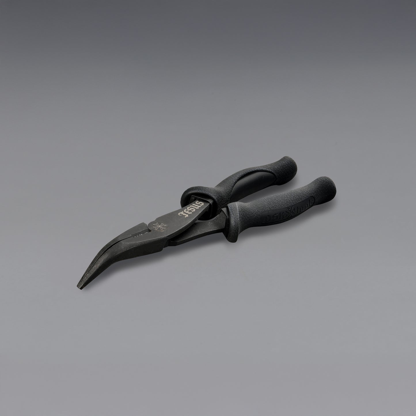 OSK 7 Inch 70-Degree Bent Serrated Jaw Long Nose Pliers