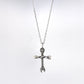 OSK Sterling Silver Wrench & Bone Cross Pendant