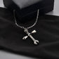 OSK Sterling Silver Wrench & Bone Cross Pendant