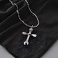OSK Sterling Silver Wrench & Bone Cross Pendant