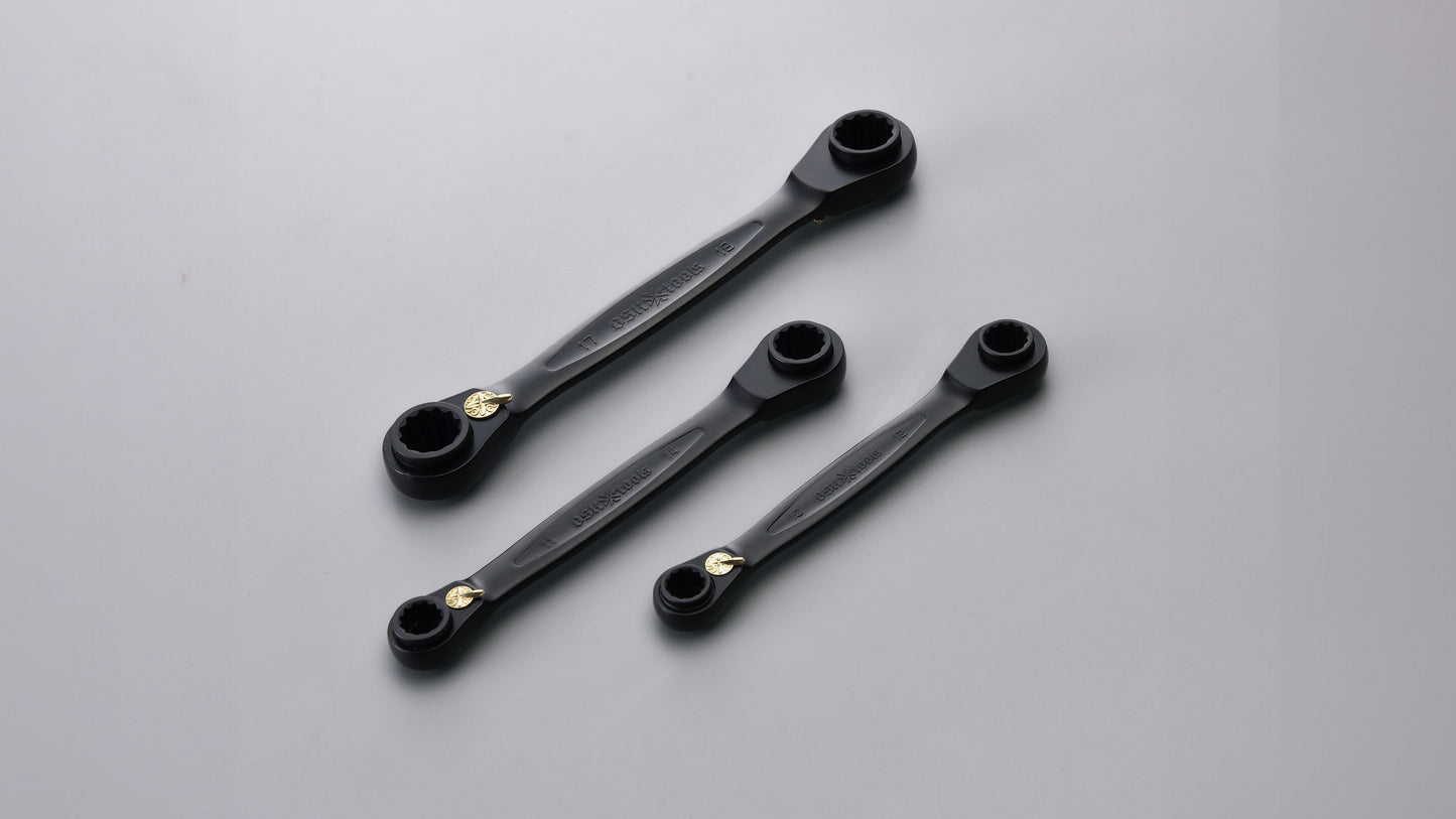 OSK 4 IN 1 Gear Wrench 3 Pieces Set