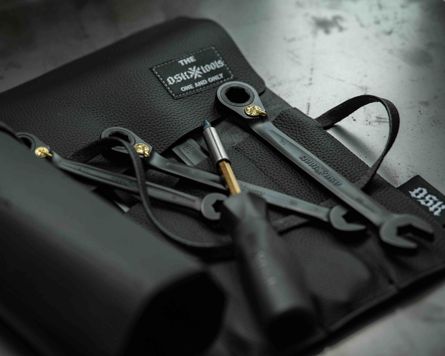 OSK Tools Premium Leather Wrench Roll