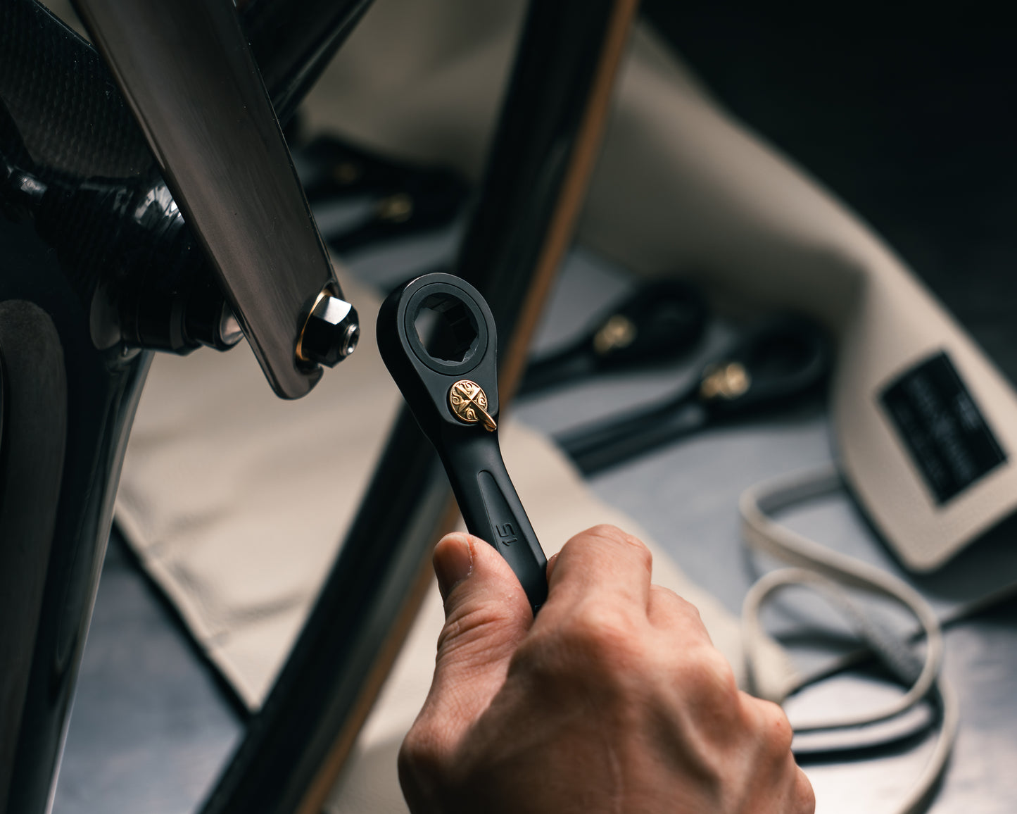 OSK Tools Premium Leather Wrench Roll