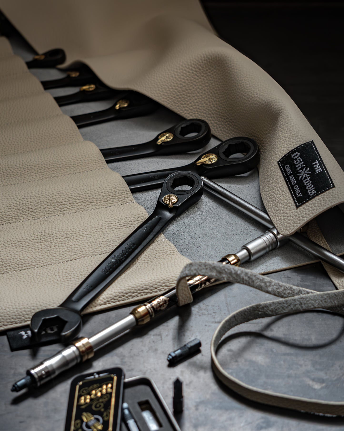 OSK Tools Premium Leather Wrench Roll