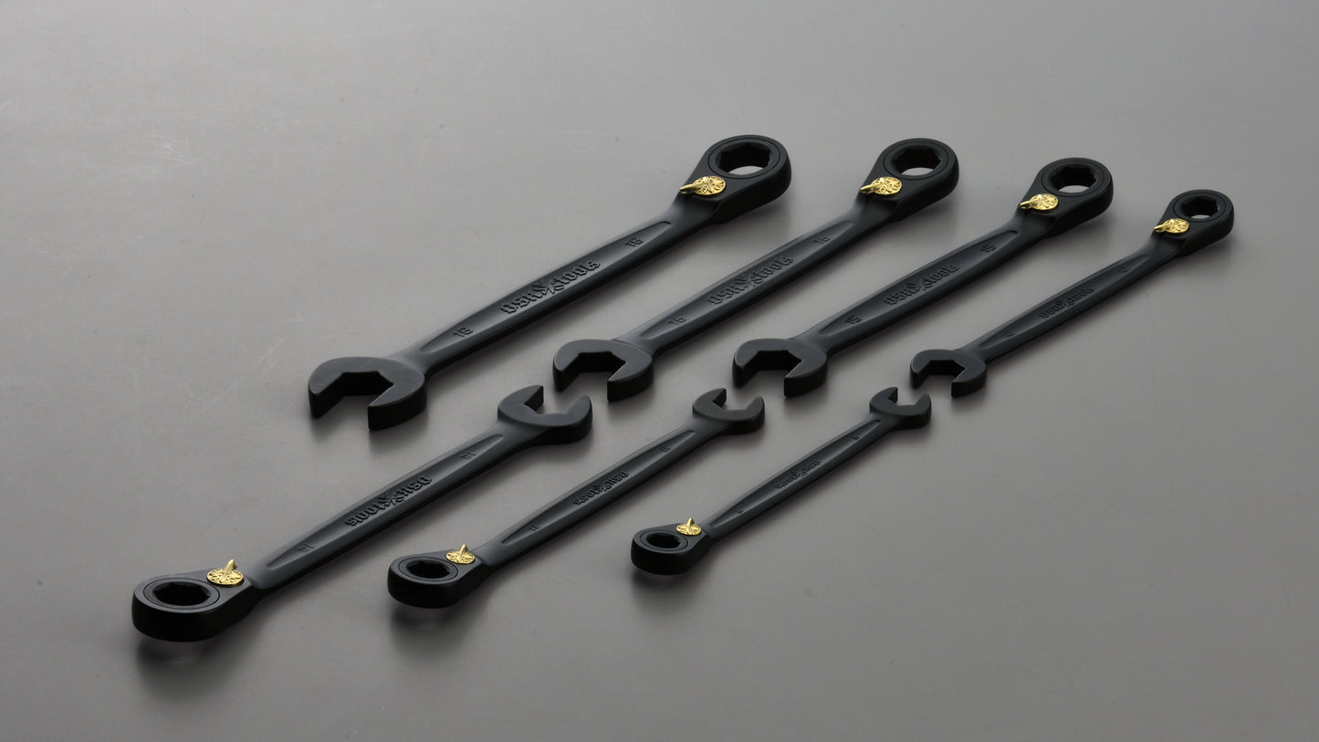 Metric Reversible Ratcheting Anti-Slip Wrench 7 Pieces Set