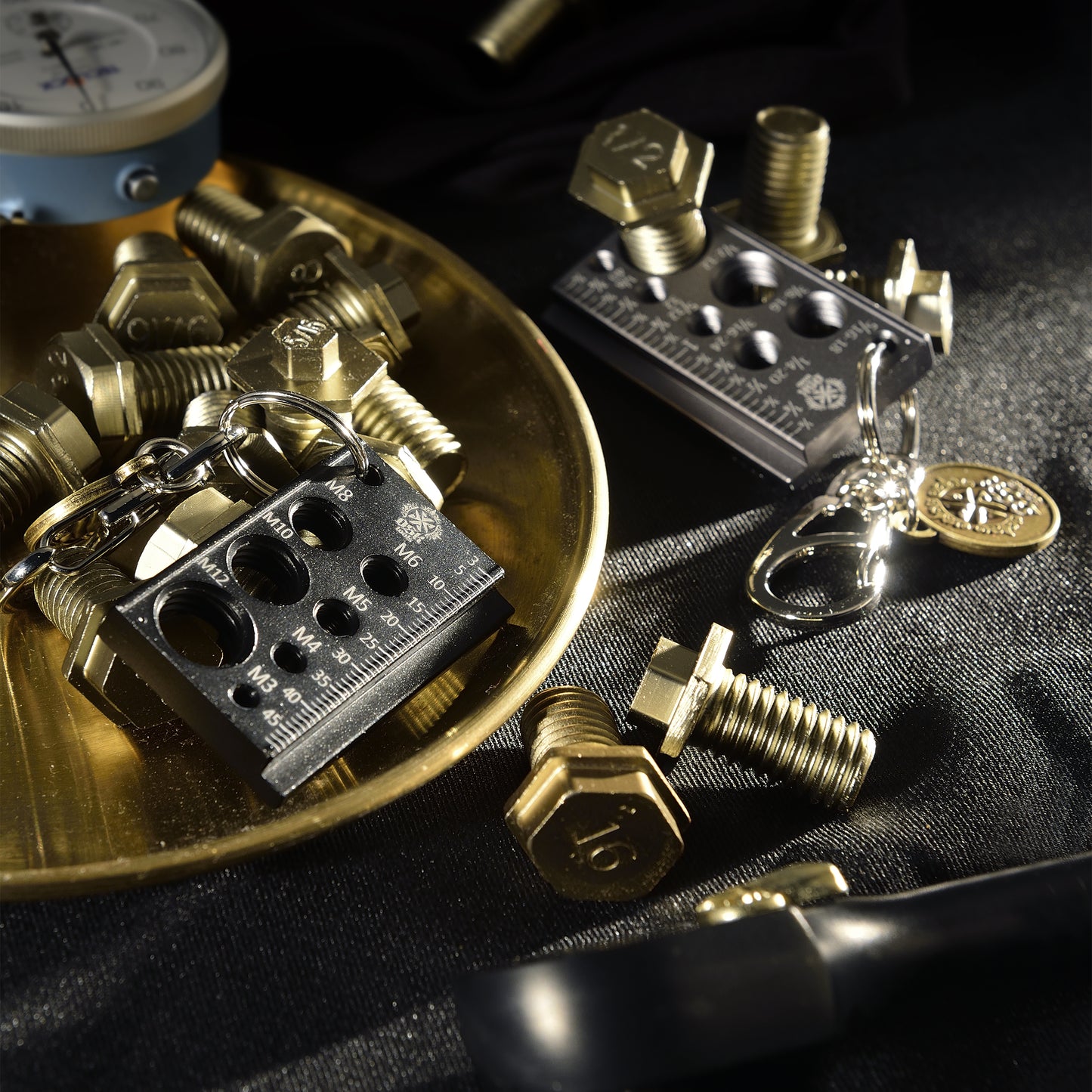 Simple Fastener Gauge Metric Keychain