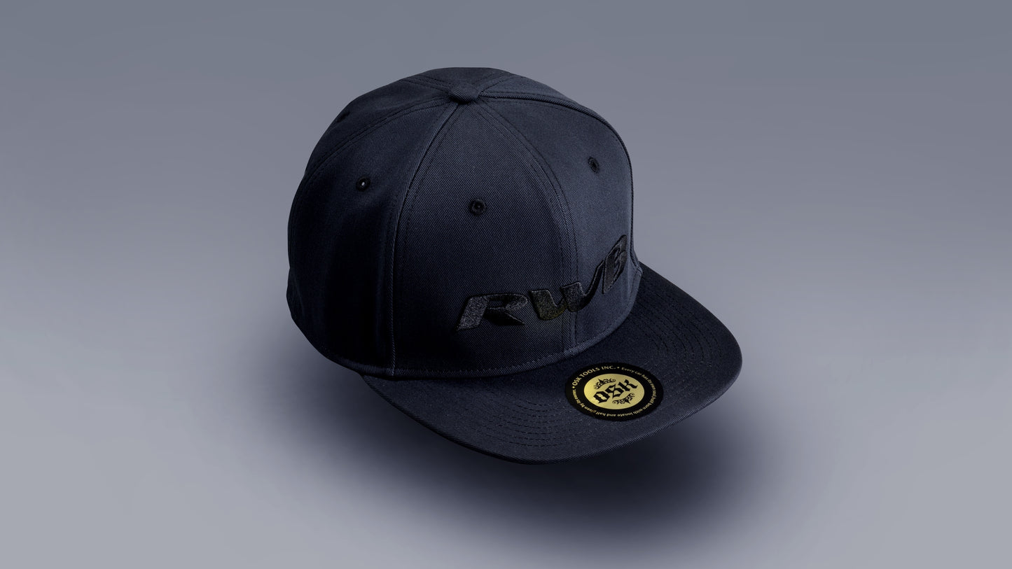 RWB X OSK Black Snapback Flat Cap